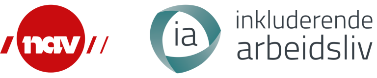 Nav sin logo og logen til IA - inkluderende arbeidsliv